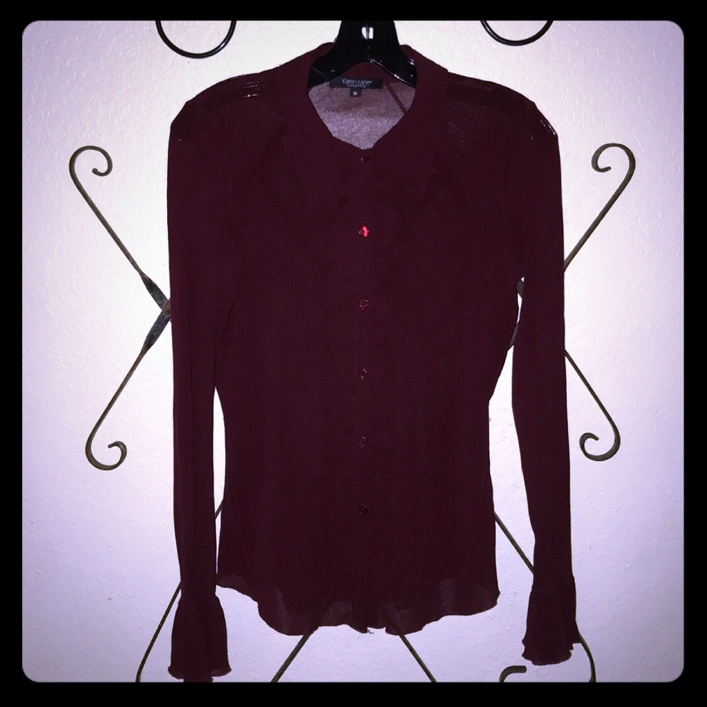 LONG SLEEVE TUXEDO TOP❤️
